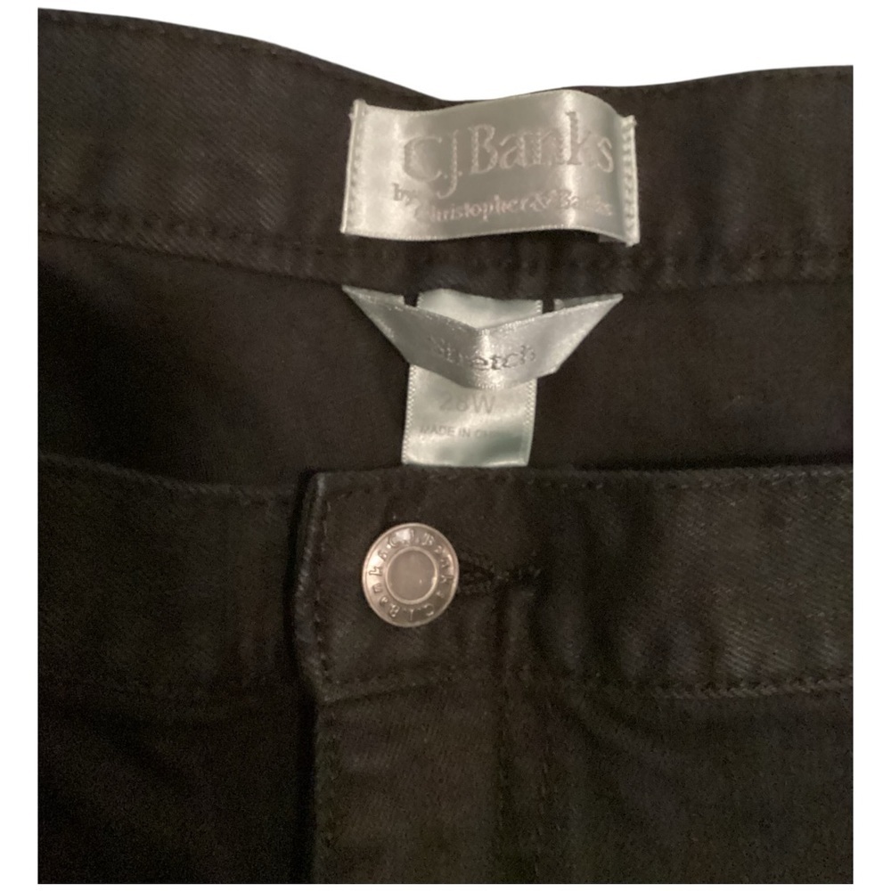 CJ Banks Classic Black Straight Leg Jeans, Plus Size 28W - Picture 5 of 8